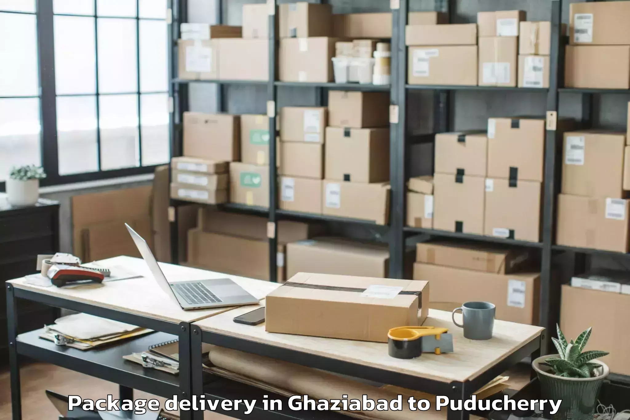 Discover Ghaziabad to Pondicherry University Puduche Package Delivery